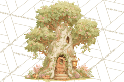 Whimsical Trees Clipart, Woodland Forest PNG, Wooden Png Product Image 3