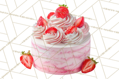Birthday Cake Clipart, Tiered Cake PNG, Drip Cake PNG Product Image 3