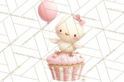 Pastel Birthday Clipart, Cute Party Animals PNG Product Image 3