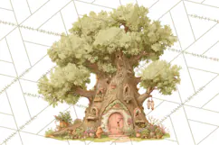 Whimsical Trees Clipart, Woodland Forest PNG, Wooden Png Product Image 4