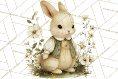 Vintage Garden Animals Clipart, Ducklings Bunnies Lambs Product Image 4