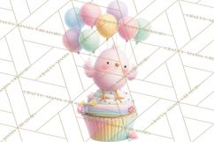 Pastel Birthday Clipart, Cute Party Animals PNG Product Image 4