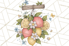 Citrus Kitchen Cottagecore PNG, Rustic Citrus Clipart, Lemon Product Image 4