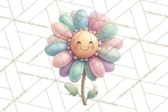 Pastel Retro 90s PNG, Cute Aesthetic Clipart, Checkerboard Product Image 4
