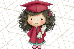 Kids Graduation Clipart PNG, Preschool Kindergarten Kids Product Image 4