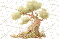 Whimsical Trees Clipart, Woodland Forest PNG, Wooden Png Product Image 5
