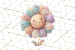 Pastel Retro 90s PNG, Cute Aesthetic Clipart, Checkerboard Product Image 5