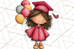 Kids Graduation Clipart PNG, Preschool Kindergarten Kids Product Image 2