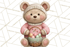 Yarn Animal Easter Clipart, Knitted Plush Easter Animals Png Product Image 2