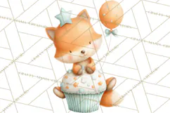 Pastel Birthday Clipart, Cute Party Animals PNG Product Image 2
