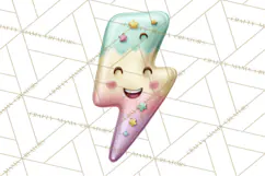 Pastel Retro 90s PNG, Cute Aesthetic Clipart, Checkerboard Product Image 2