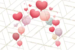 Bee Valentine Clipart PNG, Cute Kawaii Bee With Hearts Product Image 3