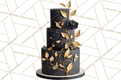 Birthday Cake Clipart, Tiered Cake PNG, Drip Cake PNG Product Image 3