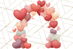 Bee Valentine Clipart PNG, Cute Kawaii Bee With Hearts Product Image 4