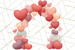 Bee Valentine Clipart PNG, Cute Kawaii Bee With Hearts Product Image 4