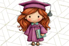 Kids Graduation Clipart PNG, Preschool Kindergarten Kids Product Image 4