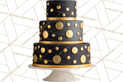 Birthday Cake Clipart, Tiered Cake PNG, Drip Cake PNG Product Image 4