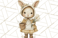 Vintage Garden Animals Clipart, Ducklings Bunnies Lambs Product Image 5