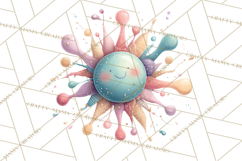 Pastel Retro 90s PNG, Cute Aesthetic Clipart, Checkerboard Product Image 5