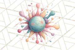 Pastel Retro 90s PNG, Cute Aesthetic Clipart, Checkerboard Product Image 5