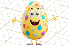 Cute Easter Egg Characters PNG, Adorable Spring Egg Clipart Product Image 5
