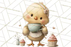 Springtime Baby Animal Clipart PNG, Cute Tea Party Bunnies Product Image 2