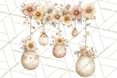 Vintage Easter Props Clipart PNG, Easter Eggs Printable Product Image 2