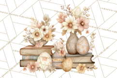 Vintage Easter Props Clipart PNG, Easter Eggs Printable Product Image 3