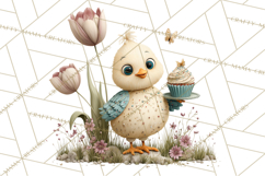 Springtime Baby Animal Clipart PNG, Cute Tea Party Bunnies Product Image 4