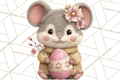 Yarn Animal Easter Clipart, Knitted Plush Easter Animals Png Product Image 3