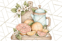 Citrus Kitchen Cottagecore PNG, Rustic Citrus Clipart, Lemon Product Image 3
