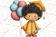 Kids Graduation Clipart PNG, Preschool Kindergarten Kids Product Image 3
