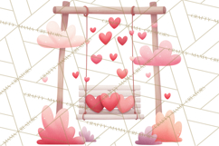 Bee Valentine Clipart PNG, Cute Kawaii Bee With Hearts Product Image 3