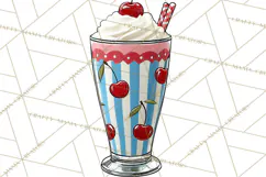 4th of July Retro Diner Clipart, Patriotic Americana Diner Product Image 5
