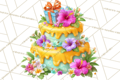 Cartoon Birthday Cake Clipart, Cute Realistic Cake PNG Product Image 5