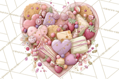 Valentine Picnic Party Clipart, Pink Heart Picnic PNG Product Image 5