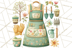 Spring Garden Tools Clipart, Cute Gardening Tools PNG Product Image 5