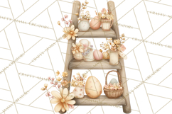 Vintage Easter Props Clipart PNG, Easter Eggs Printable Product Image 2
