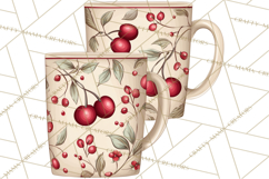 Farmhouse Cherry Kitchen Clipart, Rustic Cherry Kitchen Png Product Image 2