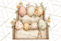 Vintage Easter Props Clipart PNG, Easter Eggs Printable Product Image 4