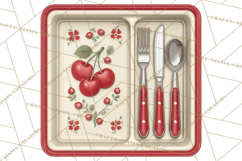 Farmhouse Cherry Kitchen Clipart, Rustic Cherry Kitchen Png Product Image 4