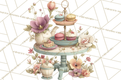 Springtime Baby Animal Clipart PNG, Cute Tea Party Bunnies Product Image 4