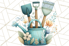 Spring Garden Tools Clipart, Cute Gardening Tools PNG Product Image 5