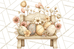 Vintage Easter Props Clipart PNG, Easter Eggs Printable Product Image 5