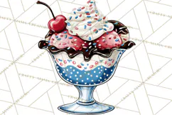 4th of July Retro Diner Clipart, Patriotic Americana Diner Product Image 2