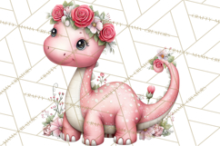 Valentine Dinosaur Clipart Cute T-Rex Sublimation PNG Love Product Image 2