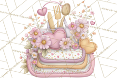 Valentine Picnic Party Clipart, Pink Heart Picnic PNG Product Image 3