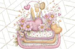 Valentine Picnic Party Clipart, Pink Heart Picnic PNG Product Image 3