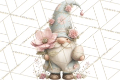 Easter Gnomes Clipart, Cute Bunny Hats, Pastel Eggs Png Product Image 3