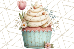 Springtime Baby Animal Clipart PNG, Cute Tea Party Bunnies Product Image 3
